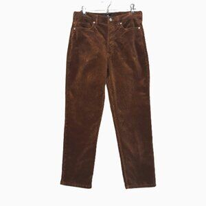 Banana Republic Brown Corduroy Straight Leg Pants 29 Button Fly Preppy Academia
